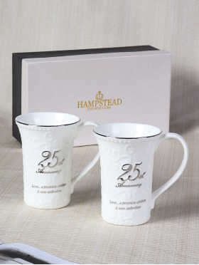 25 Anniversary Mug , Set of 2 With Gift Box